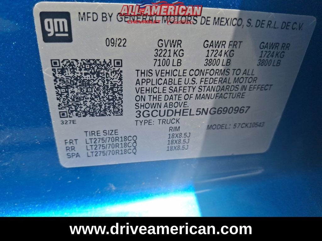 2022 Chevrolet Silverado 1500 ZR2