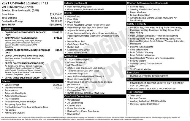 2021 Chevrolet Equinox AWD LT