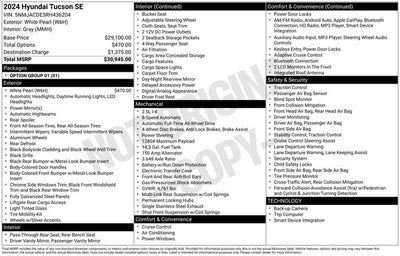 2024 Hyundai Tucson SE