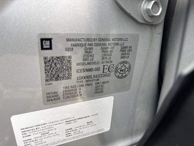 2018 GMC Acadia SLE-2