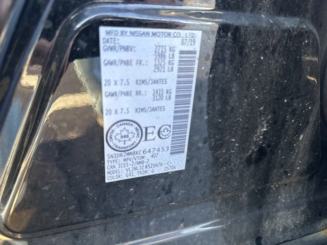 2019 Nissan Pathfinder Platinum