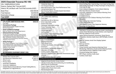 2025 Chevrolet Traverse RS