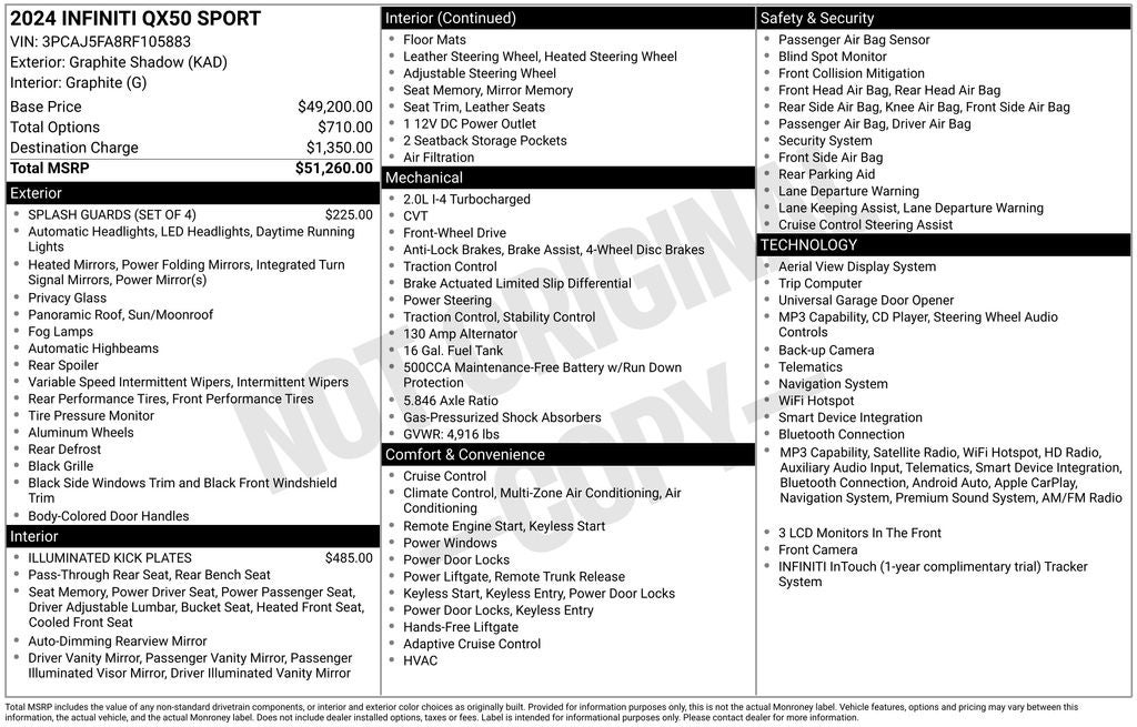 2024 INFINITI QX50 SPORT