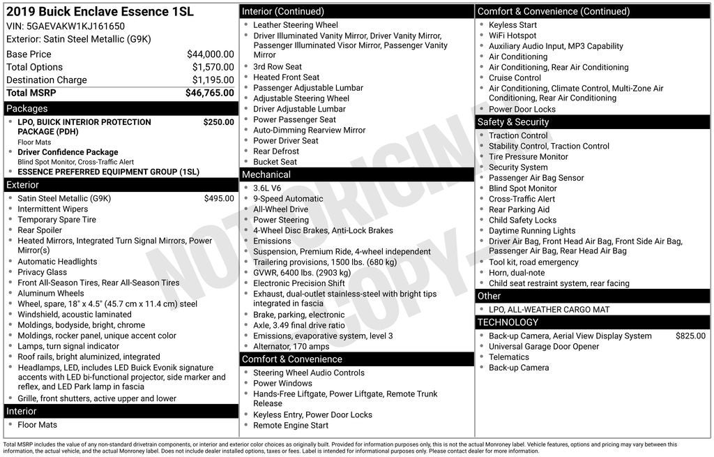 2019 Buick Enclave Essence