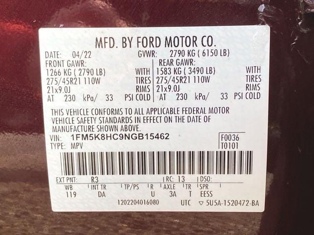 2022 Ford Explorer Platinum