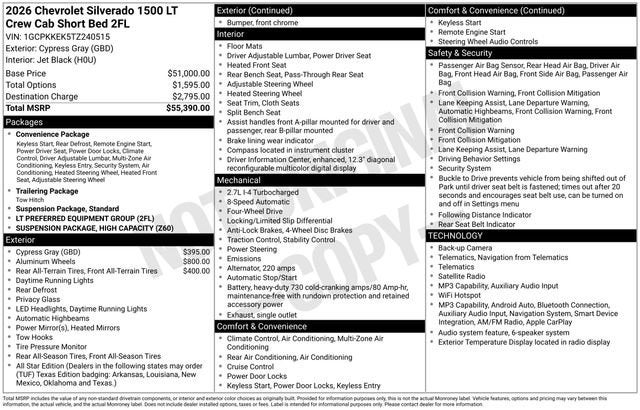 2026 Chevrolet Silverado 1500 LT (2FL)