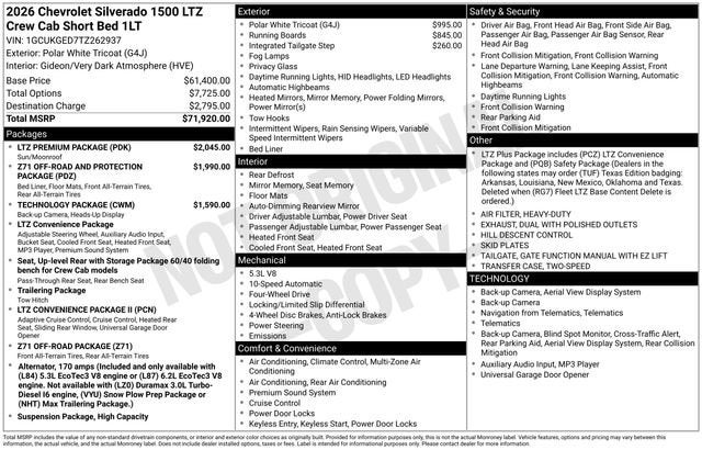 2026 Chevrolet Silverado 1500 LTZ