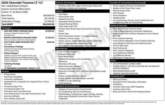 2026 Chevrolet Traverse LT